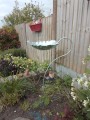 Leaf Bird bath galvanized